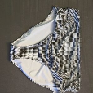 Black And White Striped Bikini Bottom